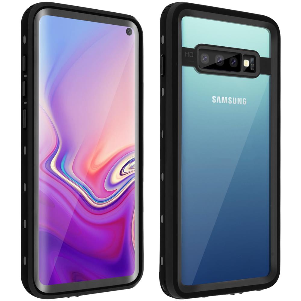 Cover Samsung Galaxy S10 Bimateria Waterproof 2m Con Vetrino Nero - Foto 1