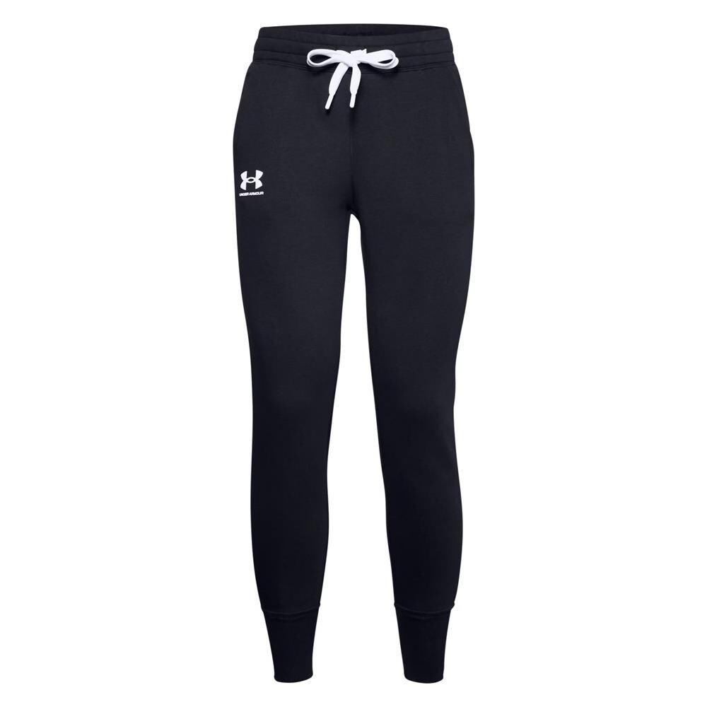 Jogger Rival Fleece Pantaloni Tuta, Donna, Nero / Bianco / Bianco (001), Sm - Foto 6