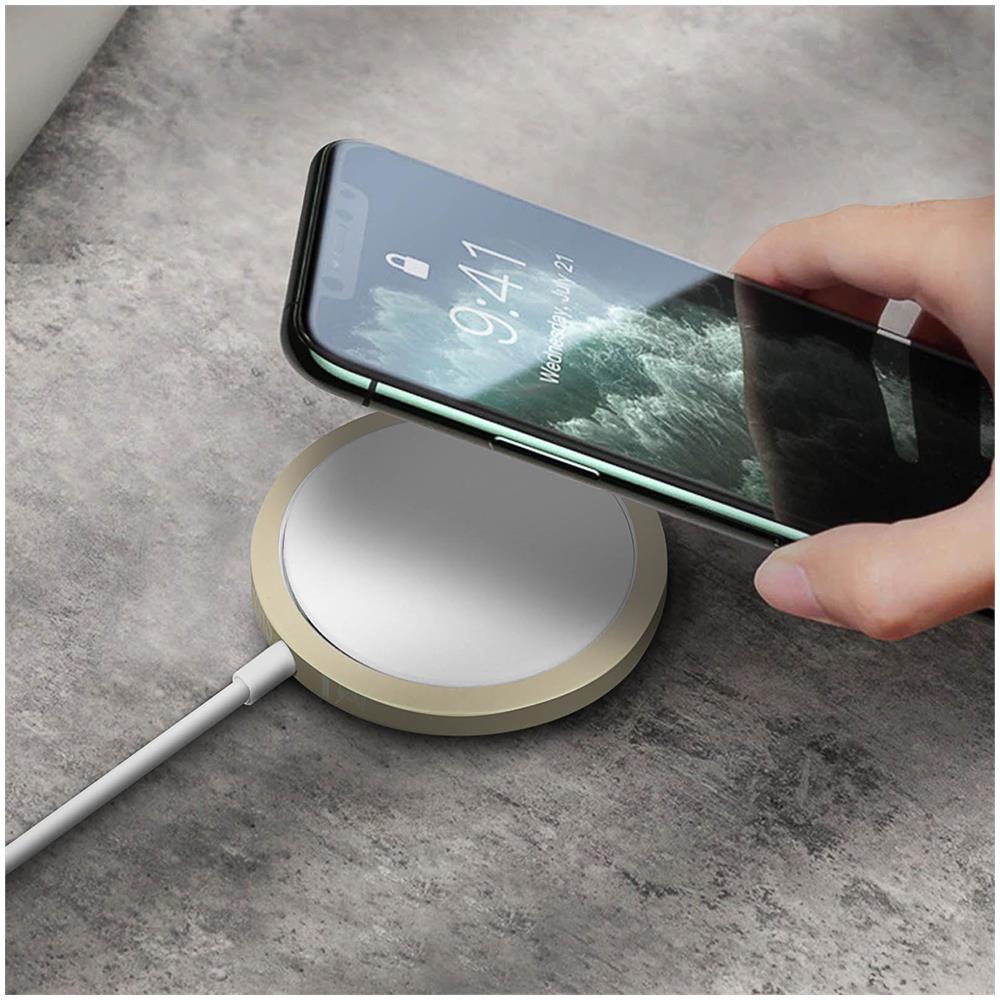Caricabatterie Magsafe Iphone Carica Wireless Magnetica Potenza 15w Guess - Oro - Foto 5