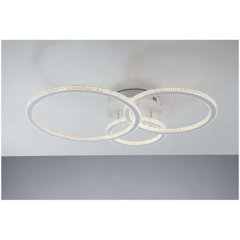 Plafoniera Da Soffitto Semi-filo In Cristallo Circolare Integrata A Led 3, 4000k - Foto 1