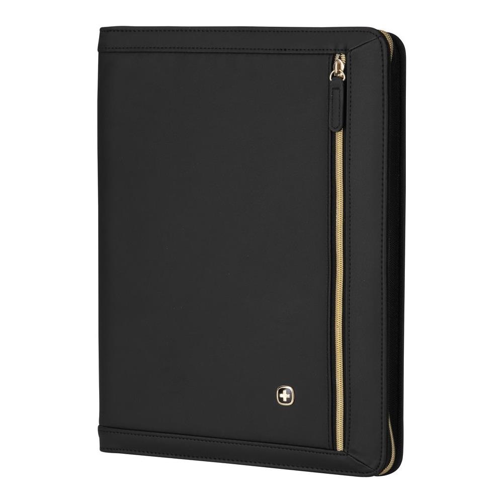 Padfolio da Donna in Ecopelle Amelie per Tablet 10" con Cerniera e Tasca - Nero - Foto 1