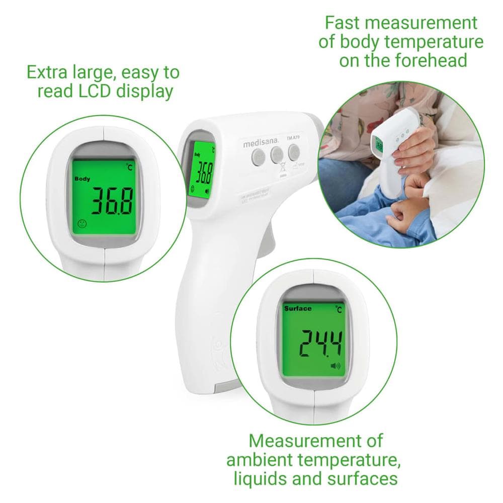 Termometro Corporeo A Infrarossi Medisana Tm A79 Funzione Memoria, Bianco - Foto 2