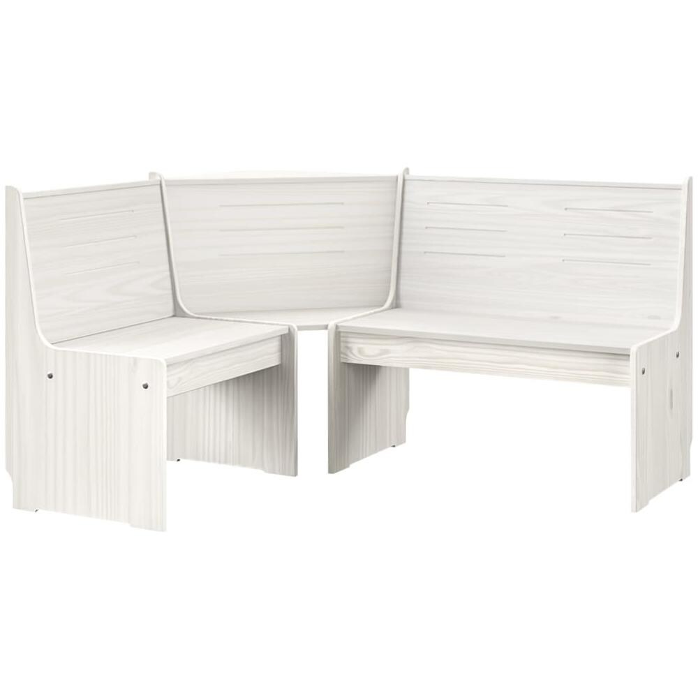 Panca Angolare REINE 151 cm in Pino Massello Bianco - Foto 1