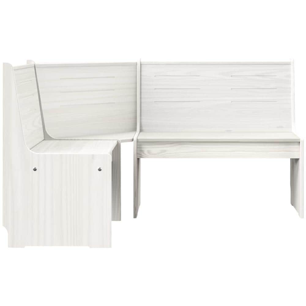Panca Angolare REINE 151 cm in Pino Massello Bianco - Foto 2
