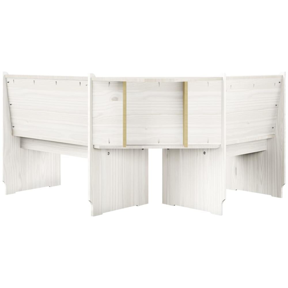 Panca Angolare REINE 151 cm in Pino Massello Bianco - Foto 3