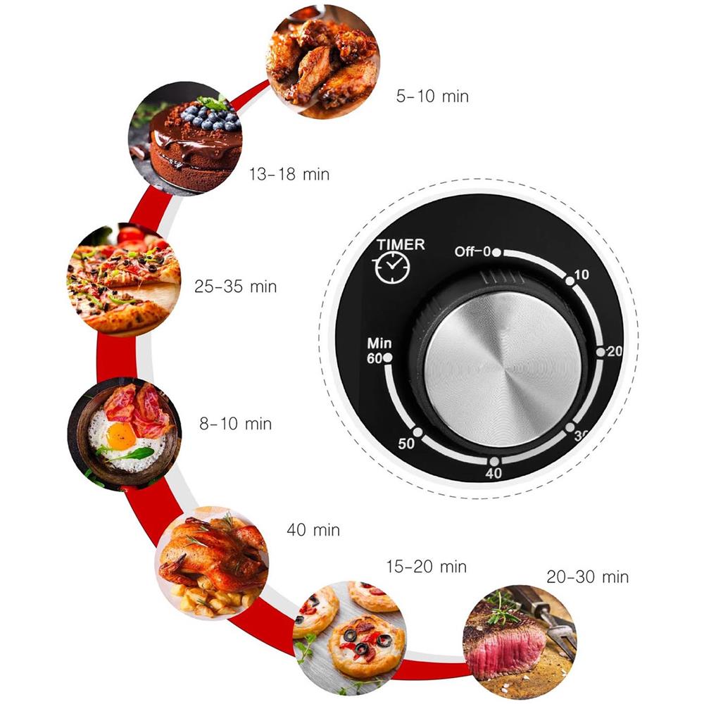 Forno Multifunzione A Convezione 48l 1800w Nero - Bat-48rc - Foto 6
