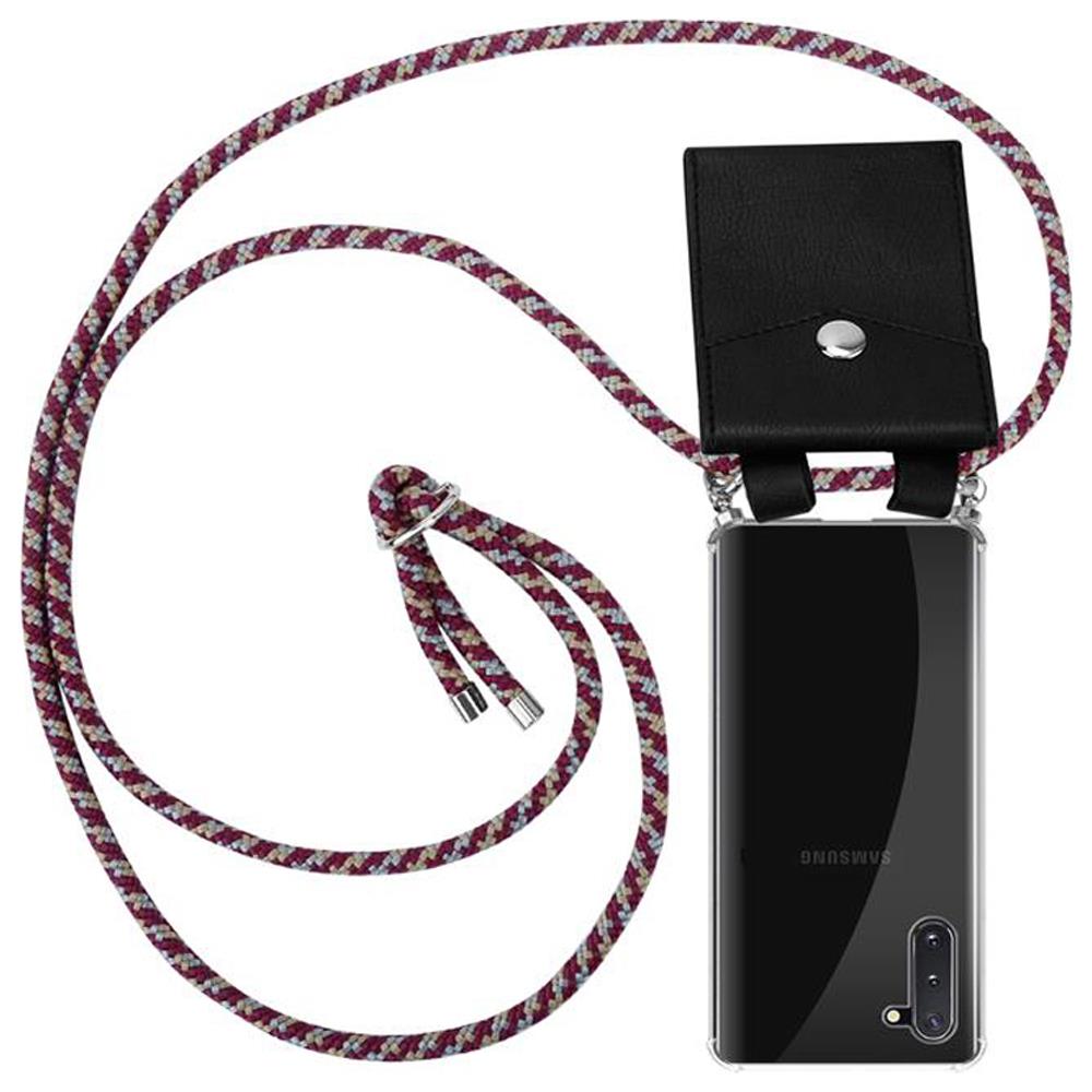 Catena Di Telefoni Cellulari Compatibile Con Samsung Galaxy Note 10 In Rosso Giallo Bianco - Coperchio Protettivo In Silicone Con Anelli D'argento, Cinturino In Corda E Custodia Staccabile - Foto 1
