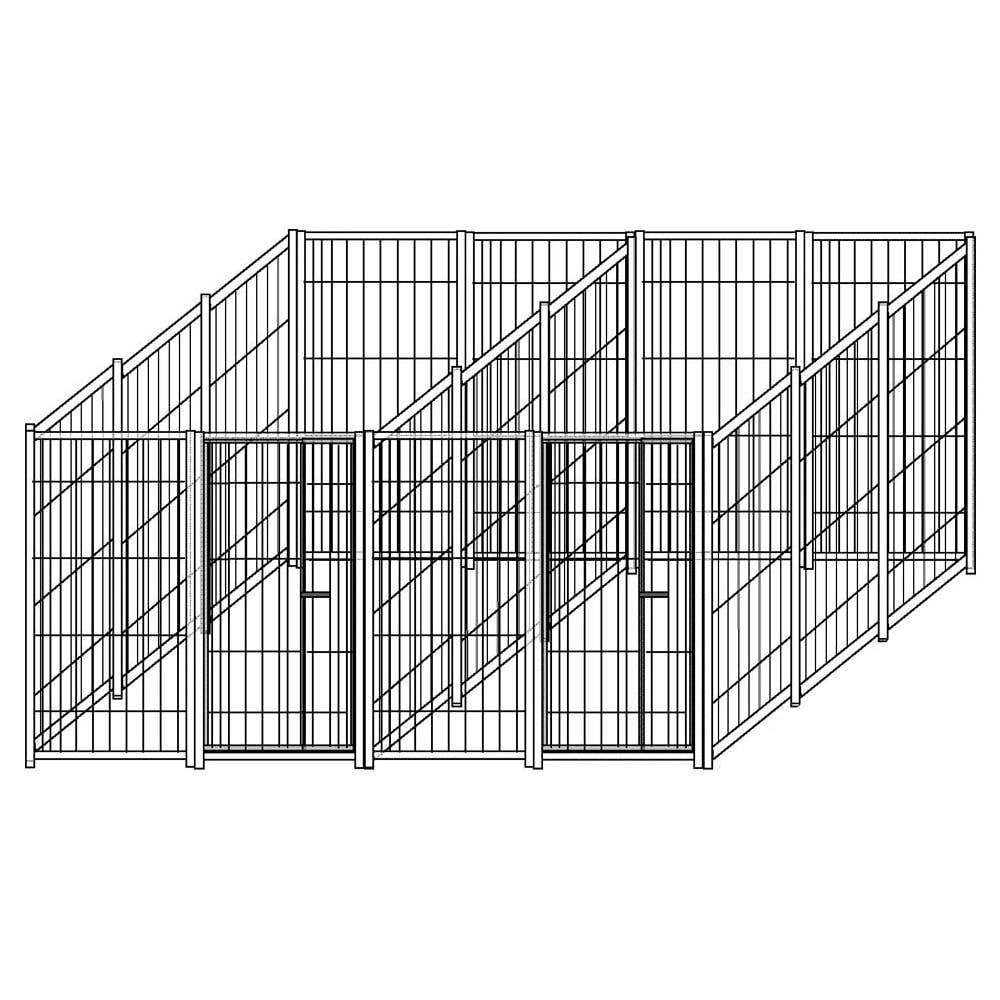 2 Box Per Cani Da Esterno Con Zincatura A Caldo Ciascuno Da 300x200x Altezza 180 Centimetri - Foto 1