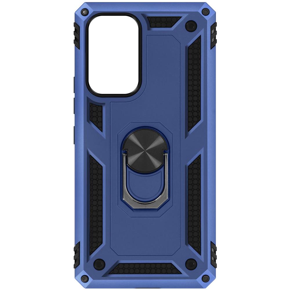 Cover Samsung Galaxy A53 5g Anti-urto Ibrida Anello Funzione Supporto Blu - Foto 1