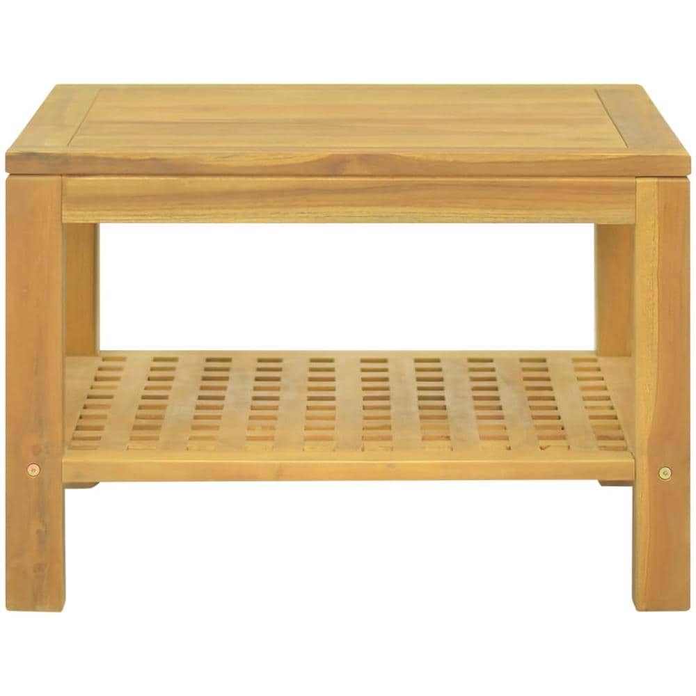Tavolino Da Salotto 60x60x40 Cm In Legno Massello Di Teak - Foto 2