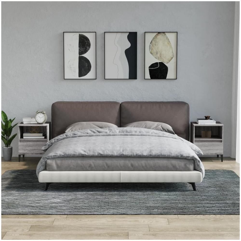 Comodino 2 Pz Grigio Sonoma 40x35x50 Cm - Foto 1