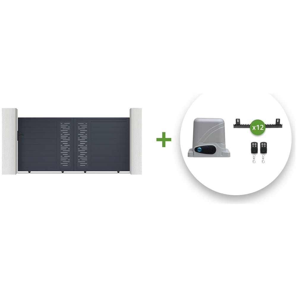 Cancello Elettrico Scorrevole 3m Grigio Arlberg A. 140 + Ranger C300 - Foto 1