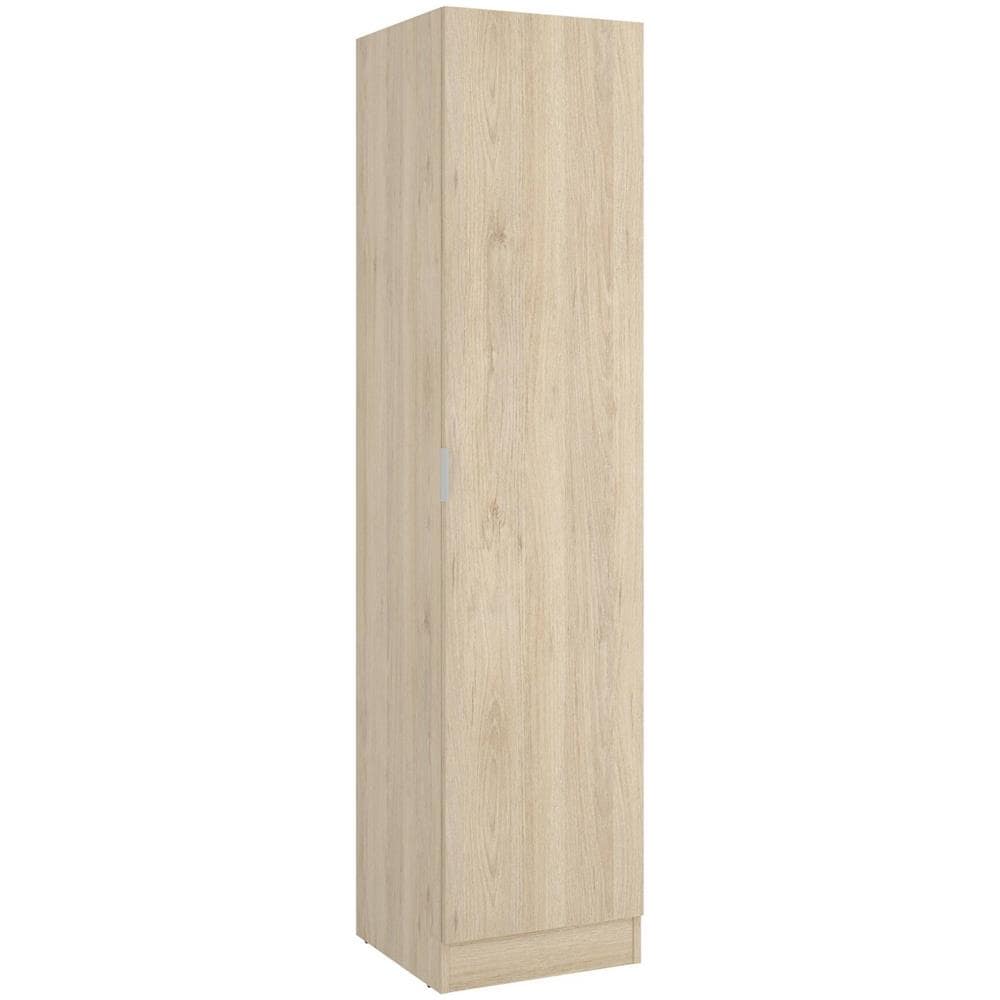 Guardaroba Cusna, Mobile Appendiabiti Per Camera Da Letto, Armadio A 1 Anta Singola, 41x52h184 Cm, Rovere - Foto 2