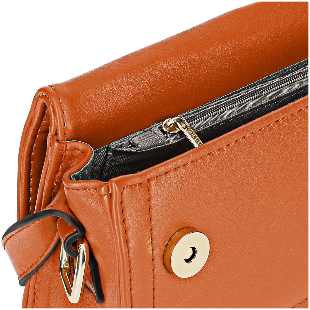 Borsa A Tracolla In Similpelle Liscia, Marrone - Foto 2