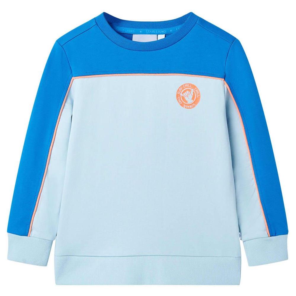 Felpa da Bambino Blu Brillante e Azzurro 140 - Foto 1