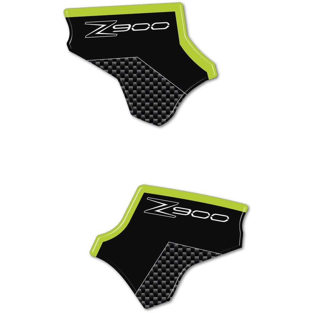 Adesivi 3D Battitacco Pedane Poggiapiedi Moto Compatibili Con Kawasaki Z900 Verde - Foto 1