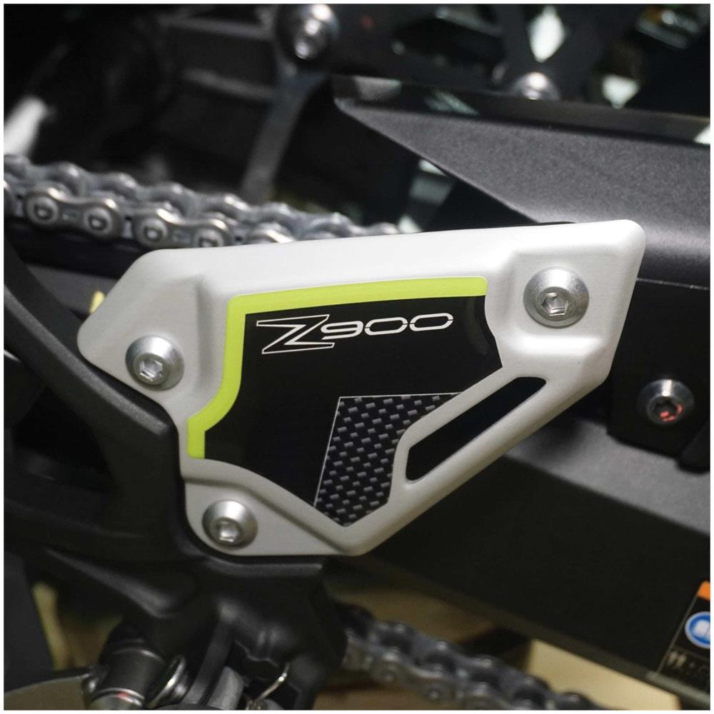 Adesivi 3D Battitacco Pedane Poggiapiedi Moto Compatibili Con Kawasaki Z900 Verde - Foto 2