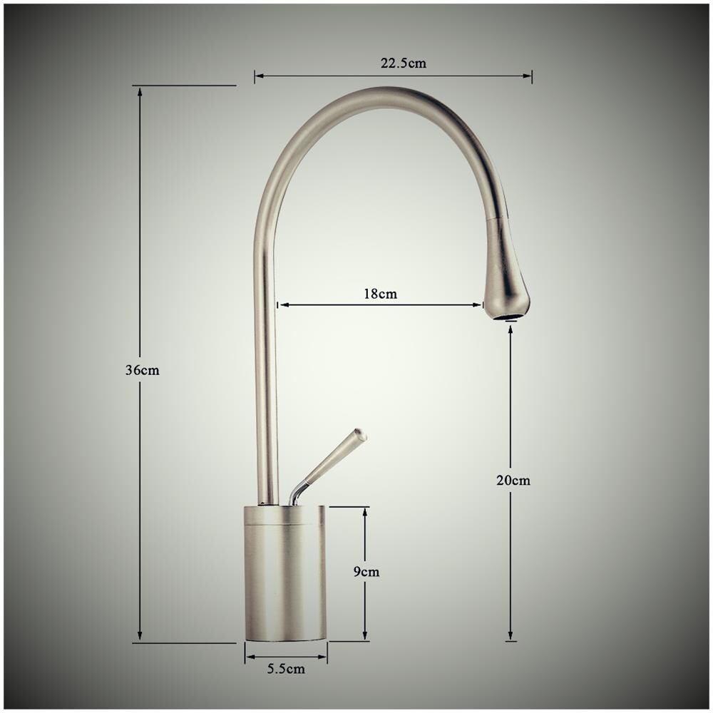 Rubinetto per lavabo da bagno, Blackswan, tipo M232, modello oro rosa, misura 36 cm - Foto 2