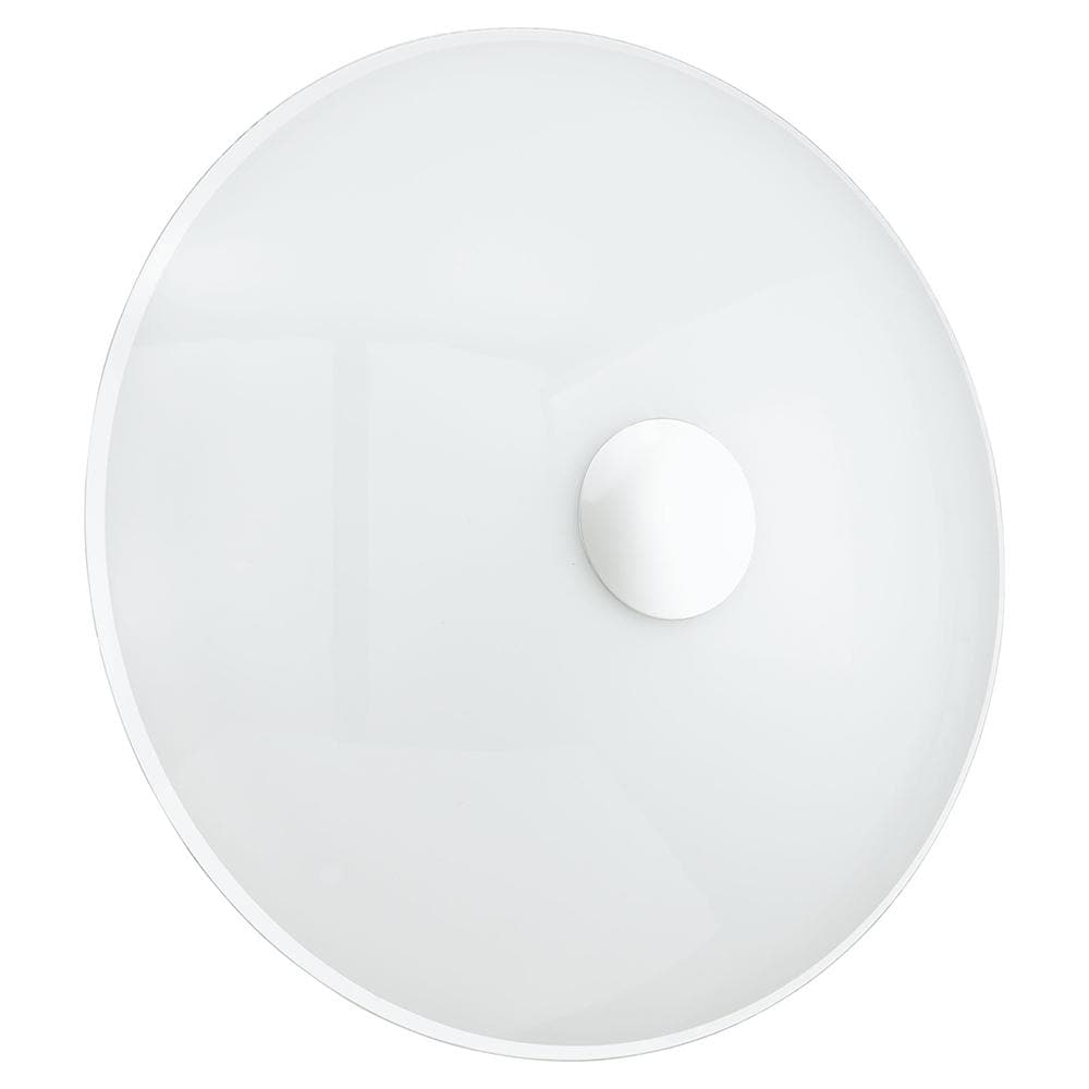 Led Nube Plafoniera Diametro 31.5 Cm Led 18w Vetro Bianco Trasparente Inserto Cromo - Foto 1