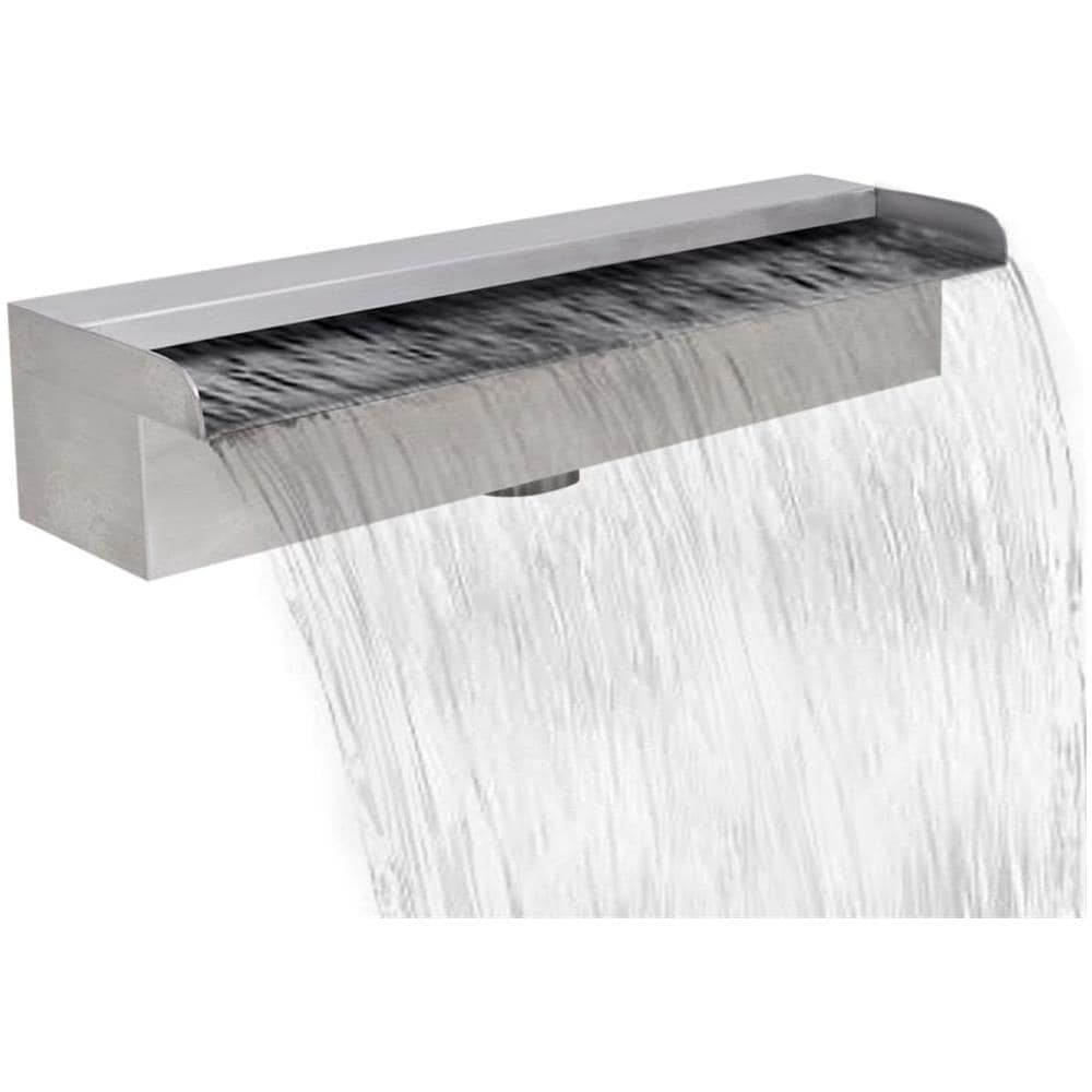 Fontana A Cascata Da Giardino Rettangolare Acciaio Inossidabile 45 Cm - Foto 1