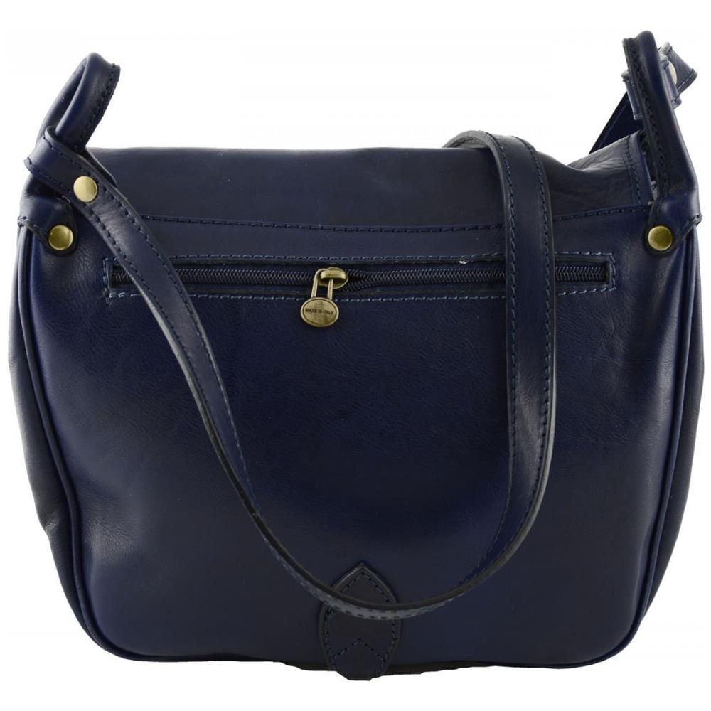 Borsa Donna A Tracolla Colore Blu Scuro - Pelletteria Toscana Made In Italy - Borsa Donna - Foto 2