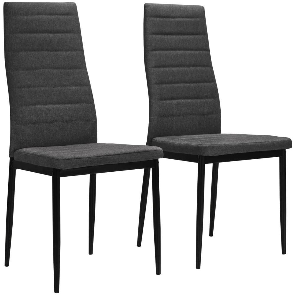 WOLTU set di 2 sedie sala da pranzo sedie cucina moderne poltroncina salotto Adatte per Sala Pranzo, Soggiorno, Camera da Letto Estetica in Tessuto di velluto Antracite Metallo BH251an-2