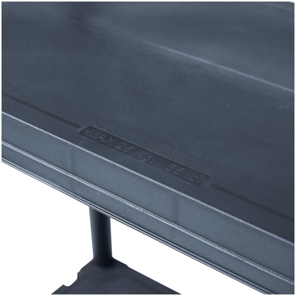 Scaffali 5 Pz Nero 125 Kg 60x30x180 Cm In Plastica - Foto 7