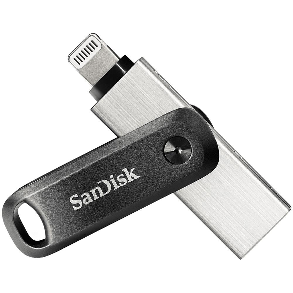 iXpand unità flash USB 64 GB USB Type-A / Lightning 3.2 Gen 2 (3.1 Gen 2) Nero, Argento - Foto 1