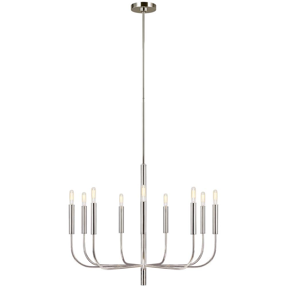 Lampadario A 9 Luci, Nichel Lucido, E14 - Foto 1