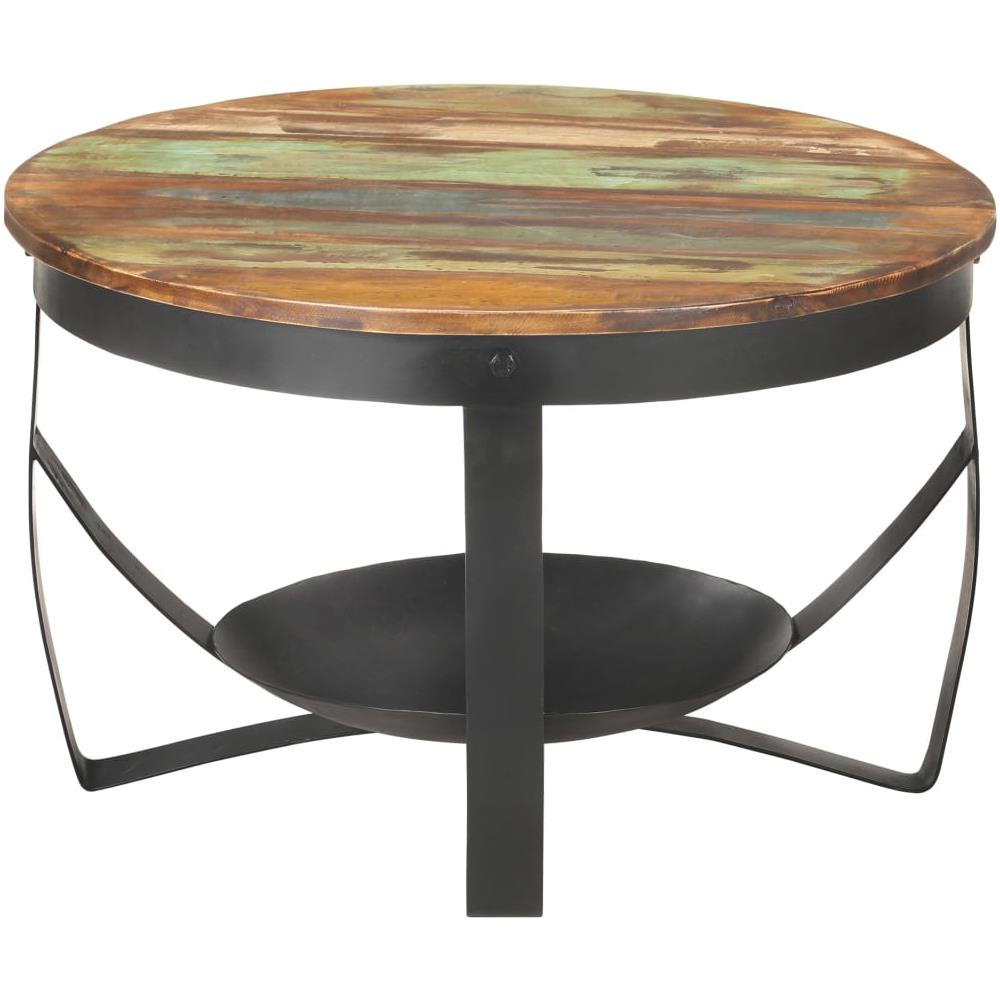 Tavolino Da Salotto 68x43 Cm In Legno Massello Di Recupero - Foto 2