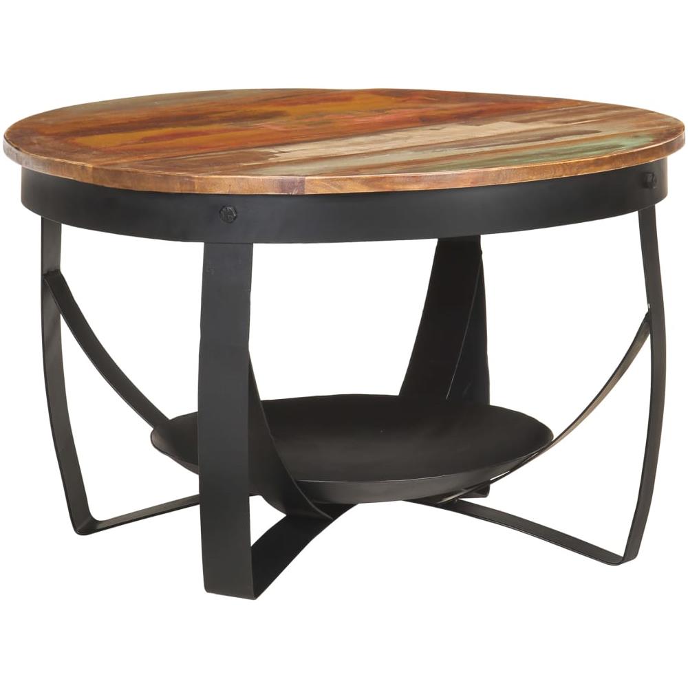 Tavolino Da Salotto 68x43 Cm In Legno Massello Di Recupero - Foto 8