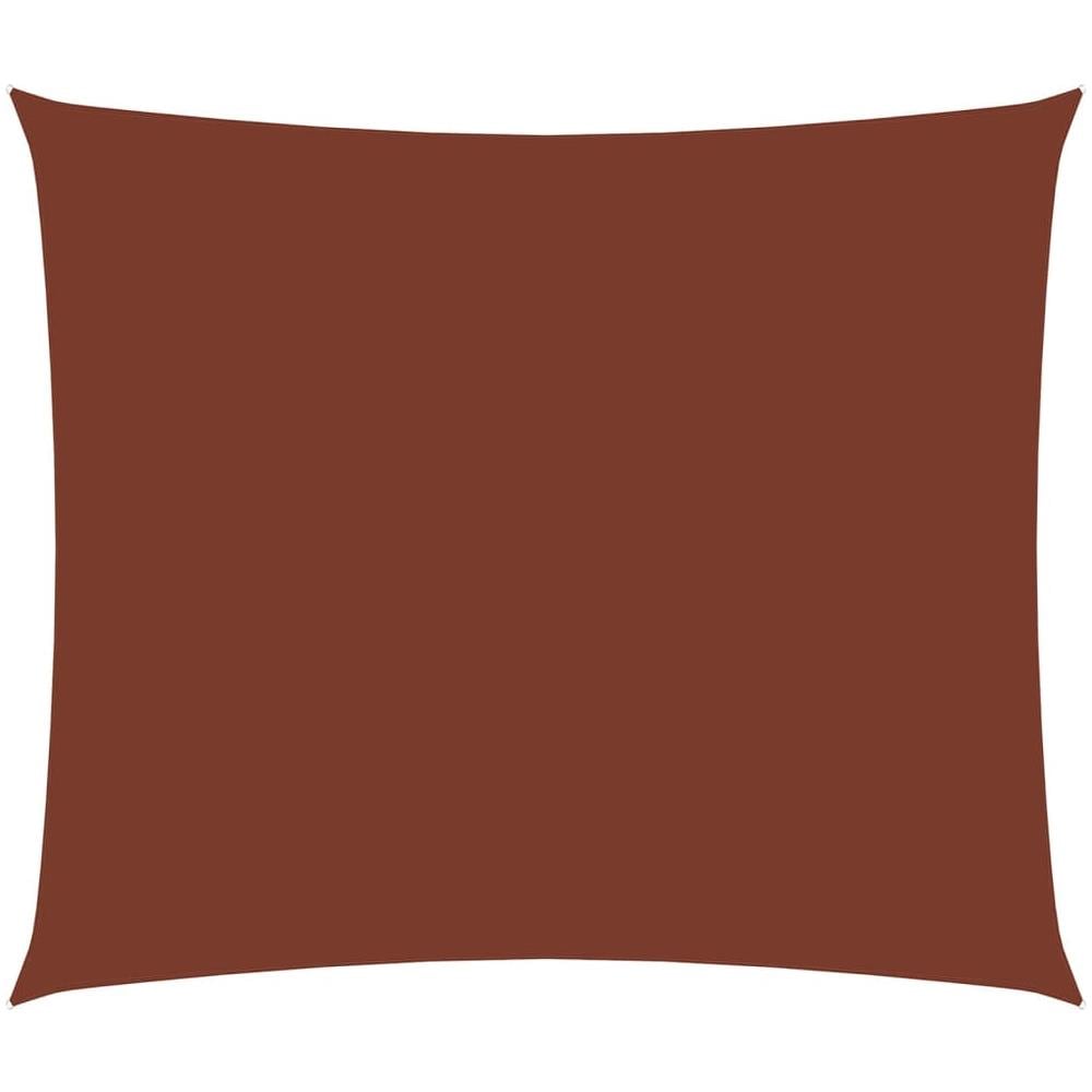 Parasole a Vela Tessuto Oxford Rettangolare 3,5x5m Terracotta - Foto 1