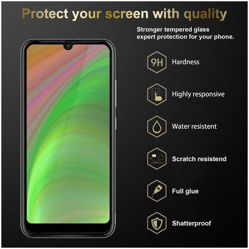 Pellicola Armatura A Schermo Intero Compatibile Con Motorola Moto E6 Plus In Trasparente Con Nero - Vetro Temperato (tempered) Di Protezione Del Display In Durezza 9h Con 3d Touch - Foto 2