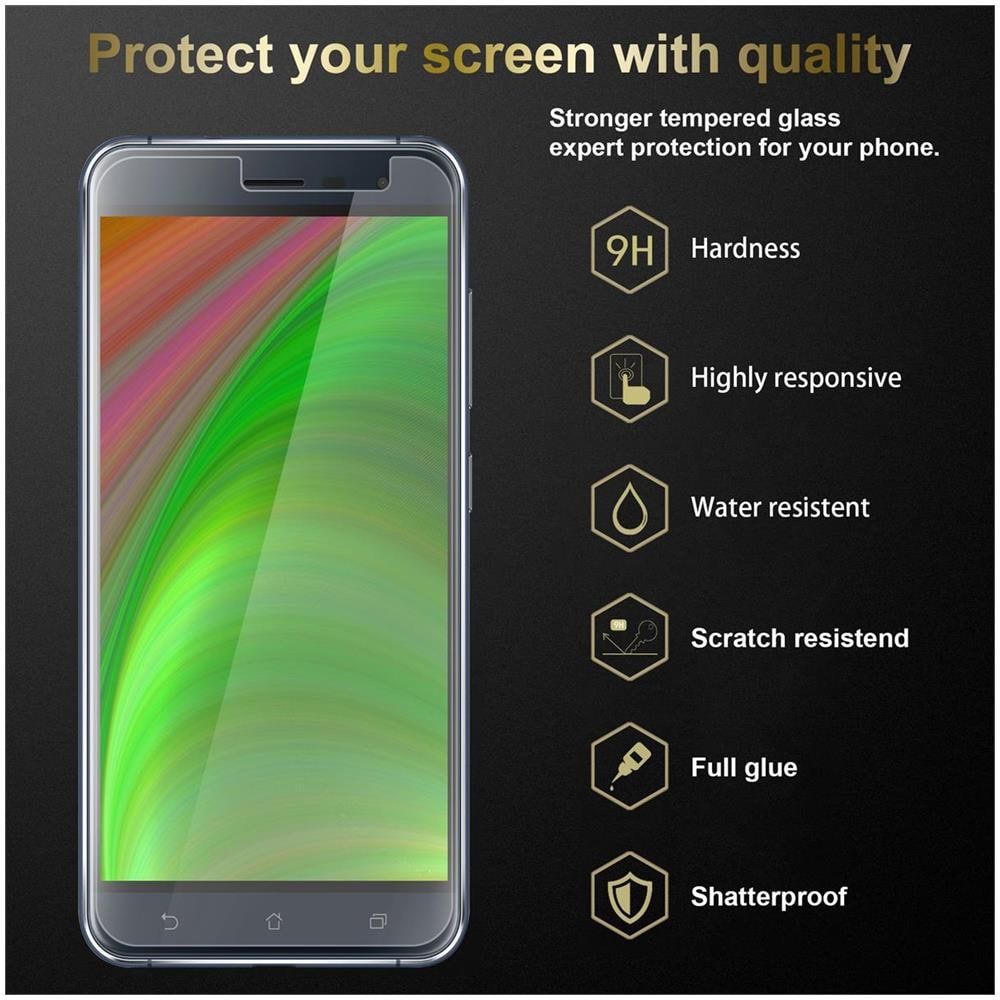 3x Pellicola Di Armatura Compatibile Con Asus Zenfone Zoom S In Elevata Trasparenza - 3x Vetro Temperato (tempered) Di Protezione Del Display In Durezza 9h Con 3d Touch - Foto 2