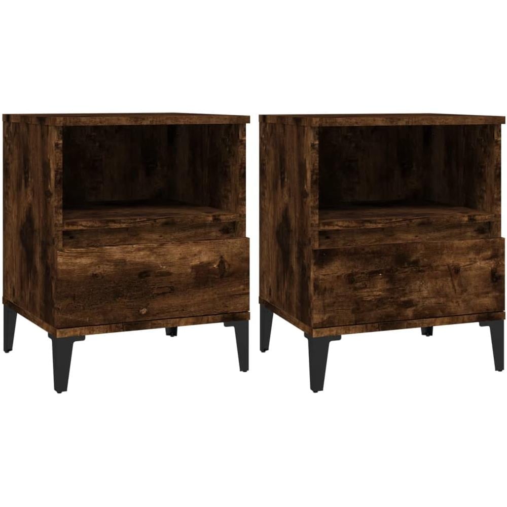 Comodini 2pz Rovere Fumo 40x35x50 Cm - Foto 2