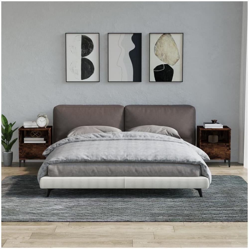 Comodini 2pz Rovere Fumo 40x35x50 Cm - Foto 1