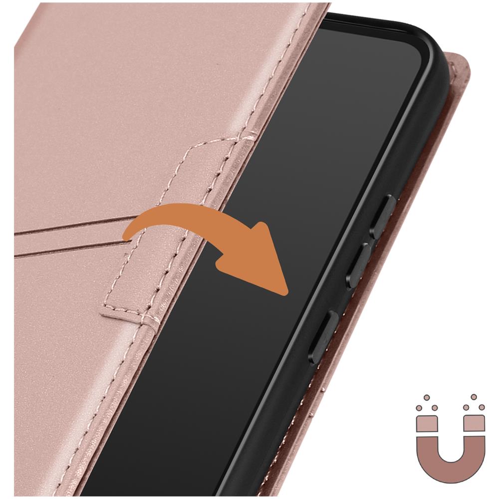 Custodia Per Samsung Galaxy A34 5g Con Portafoglio E Chiusura Magnetica Rosa - Foto 5