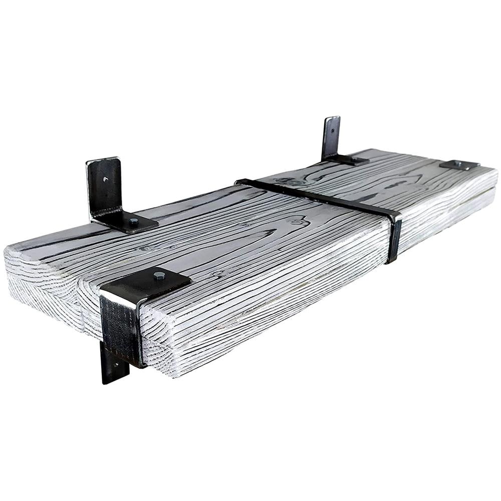 Mensola A Muro Llrw (200 Cm, Bianco) Lemberg Mensola Pensile In Legno Design Industriale - Foto 1