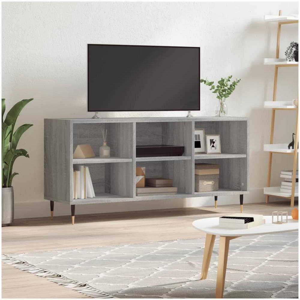 Mobile Tv Grigio Sonoma 103,5x30x50 Cm In Legno Multistrato - Foto 1