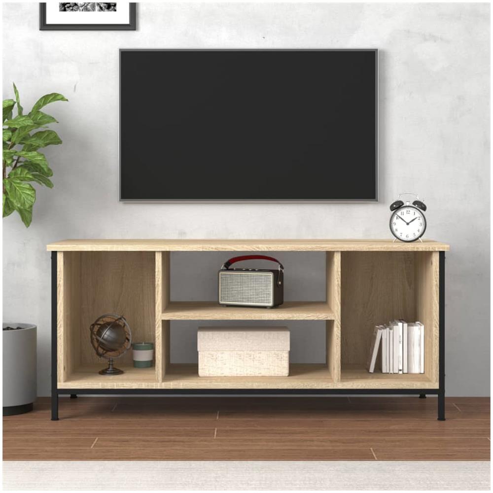 Mobile Porta Tv Rovere Sonoma 102x35x45 Cm In Legno Multistrato - Foto 2