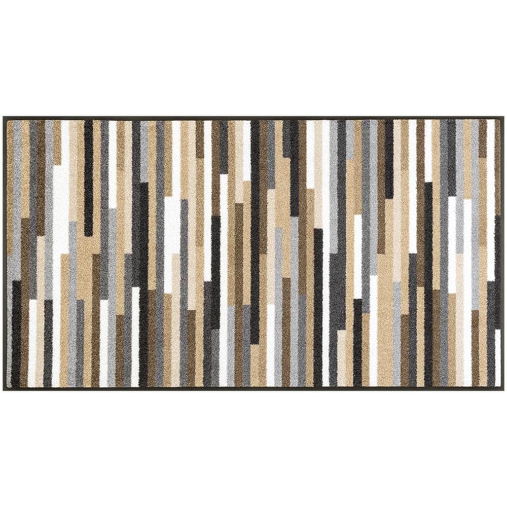 Mikado Stripes Nature Zerbino decorativo Interno Rettangolare Multicolore - Foto 1