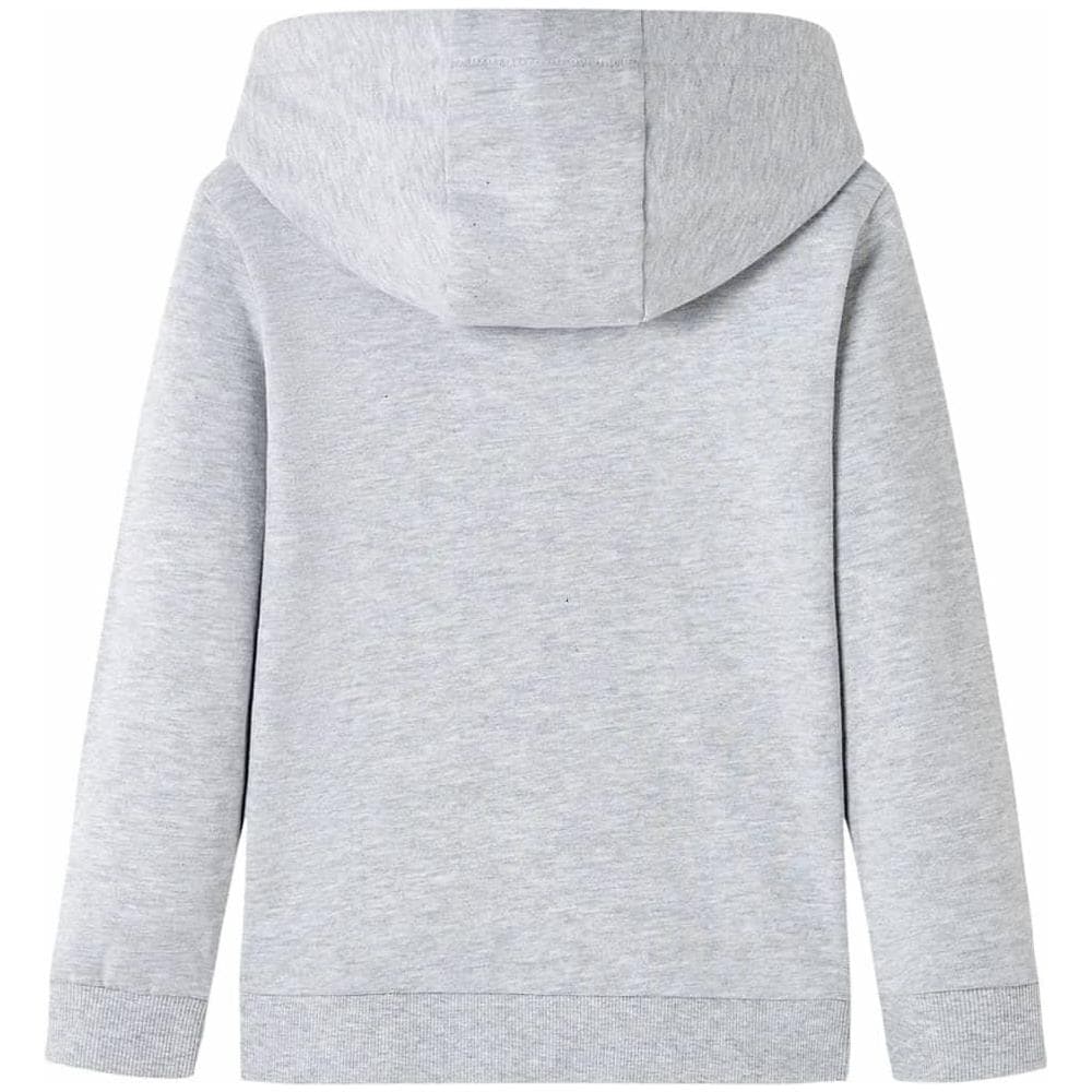 Felpa da Bambino con Cappuccio Grigio Mélange e Arancione 128 - Foto 2