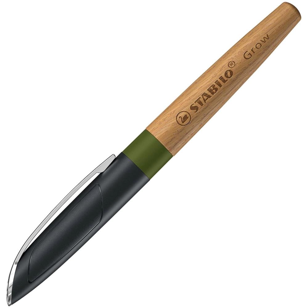 Grow - Penna Stilografica Ecosostenibile - CO2 neutral - in Verde Muschio /Quercia - Cartuccia inclusa - Foto 1