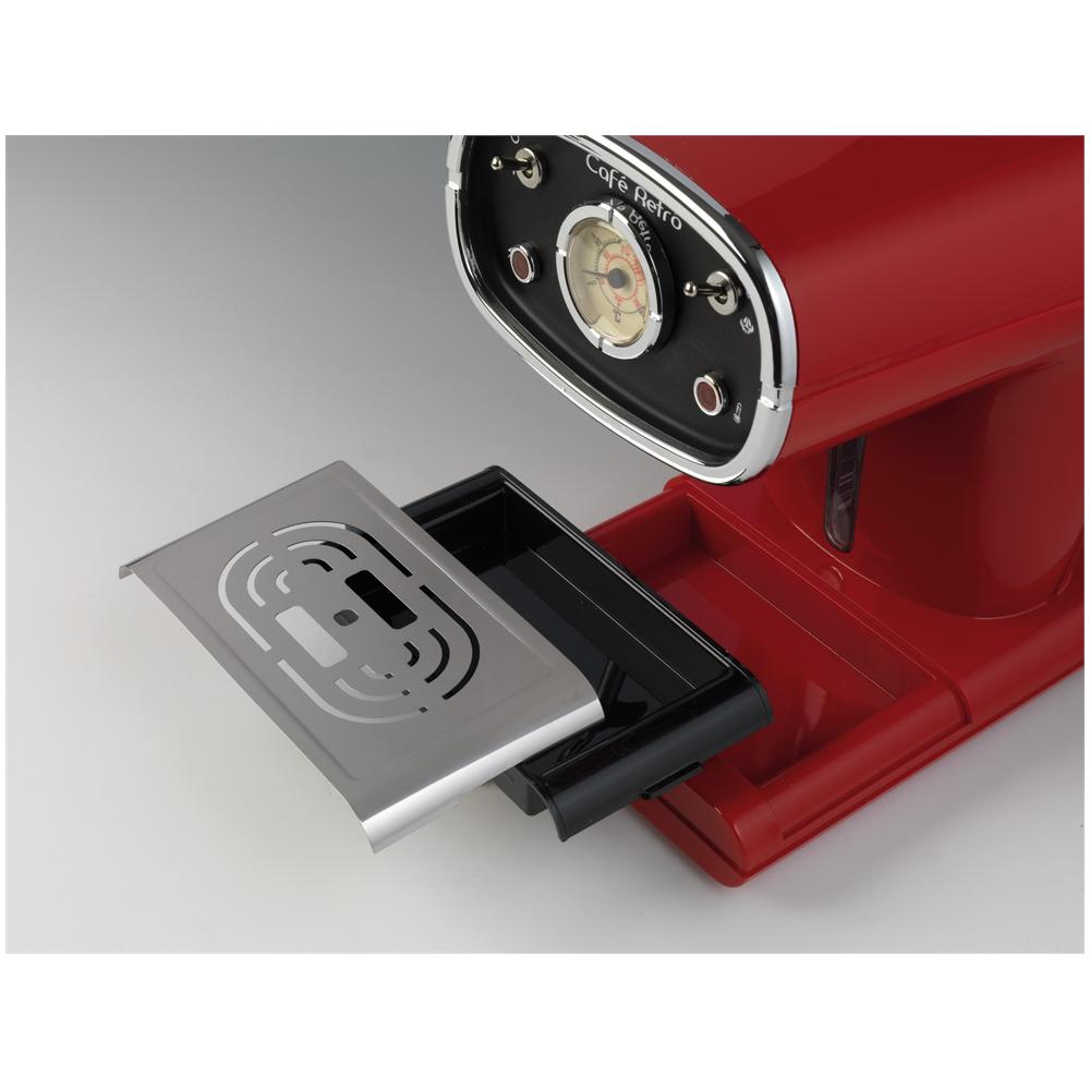 Retrò Macchina Caffè Capacità Serbatoio 0.9 Litri Potenza 900 Watt Colore Rosso - Foto 2