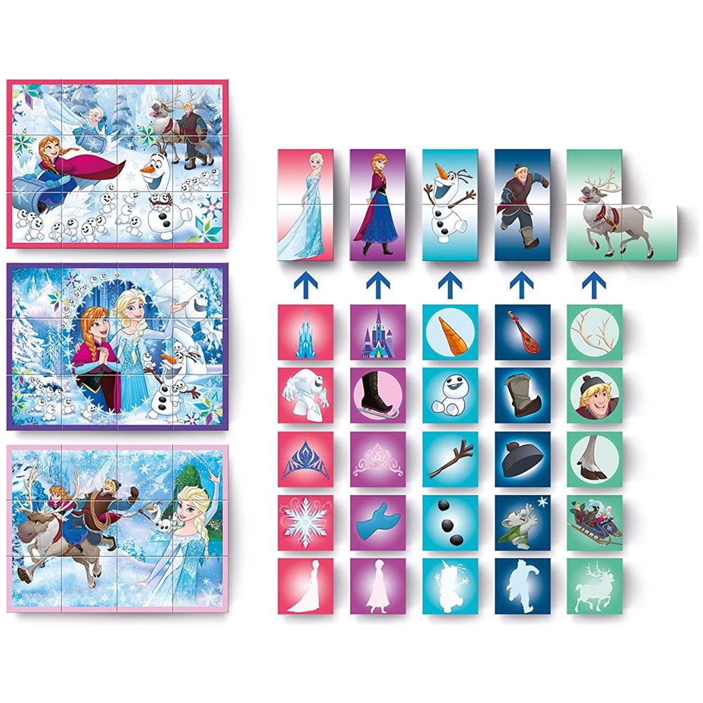 Puzzle Cubi 12 Pezzi Frozen - Foto 4