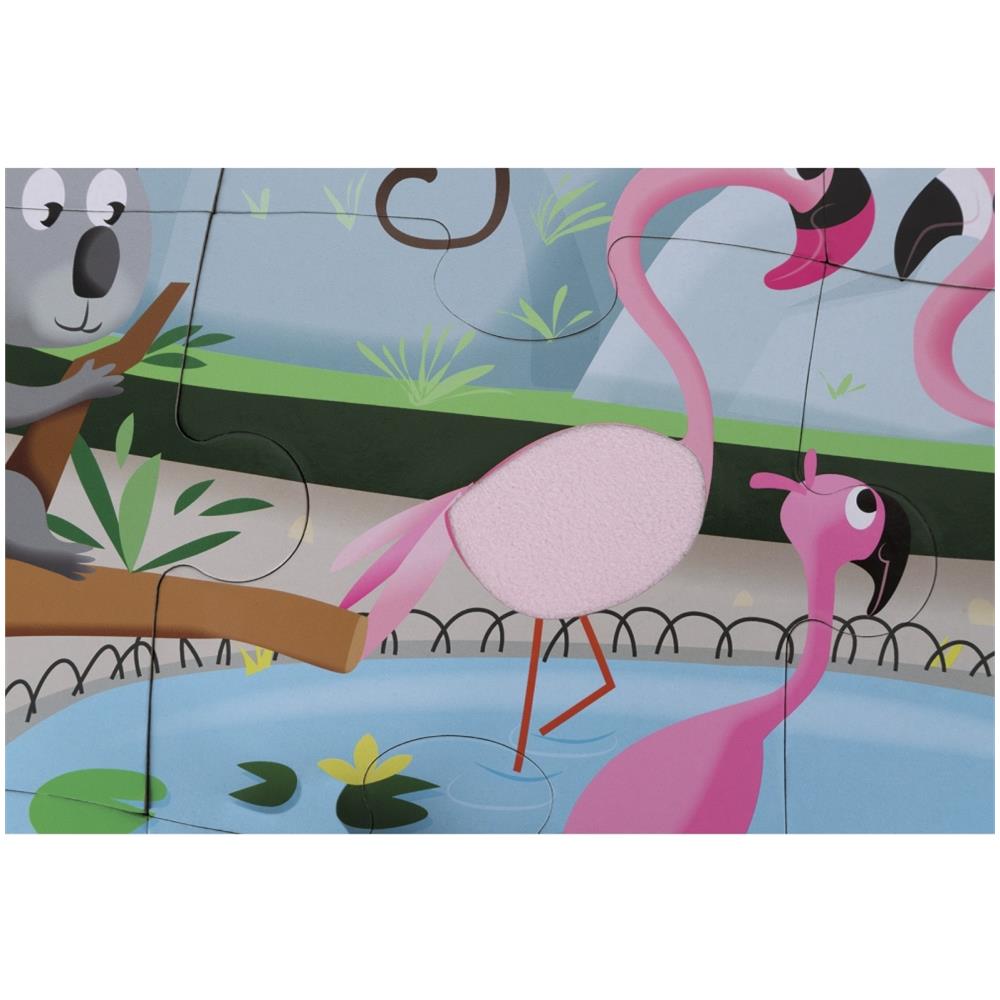 J02774 Un Giorno allo Zoo - Puzzle Tattile 20 Pezzi - Foto 2
