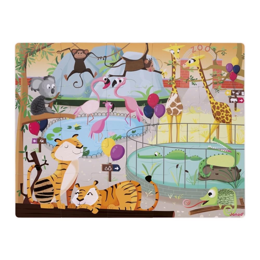 J02774 Un Giorno allo Zoo - Puzzle Tattile 20 Pezzi - Foto 4
