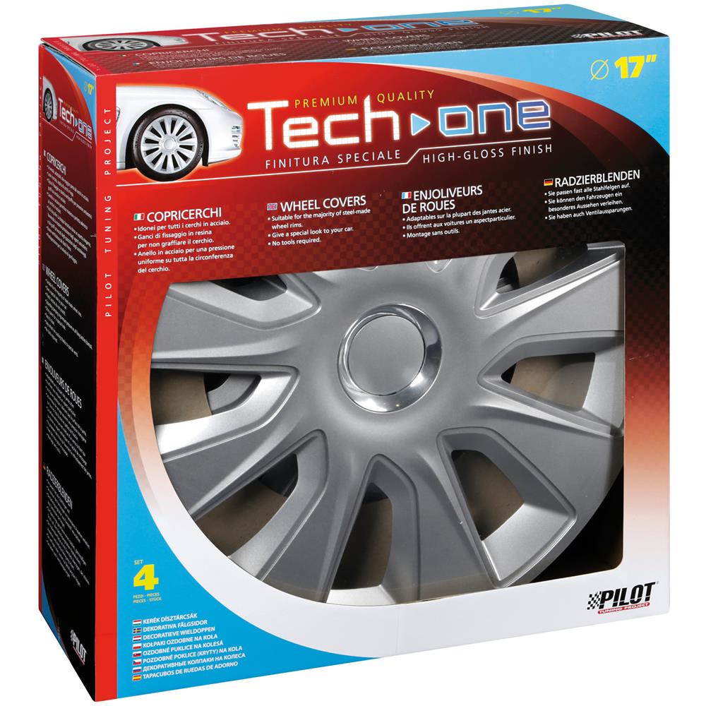 Copricerchi Auto Universali 17 Pollici Tech-one Stratos Rc Silver 31599 - Foto 7