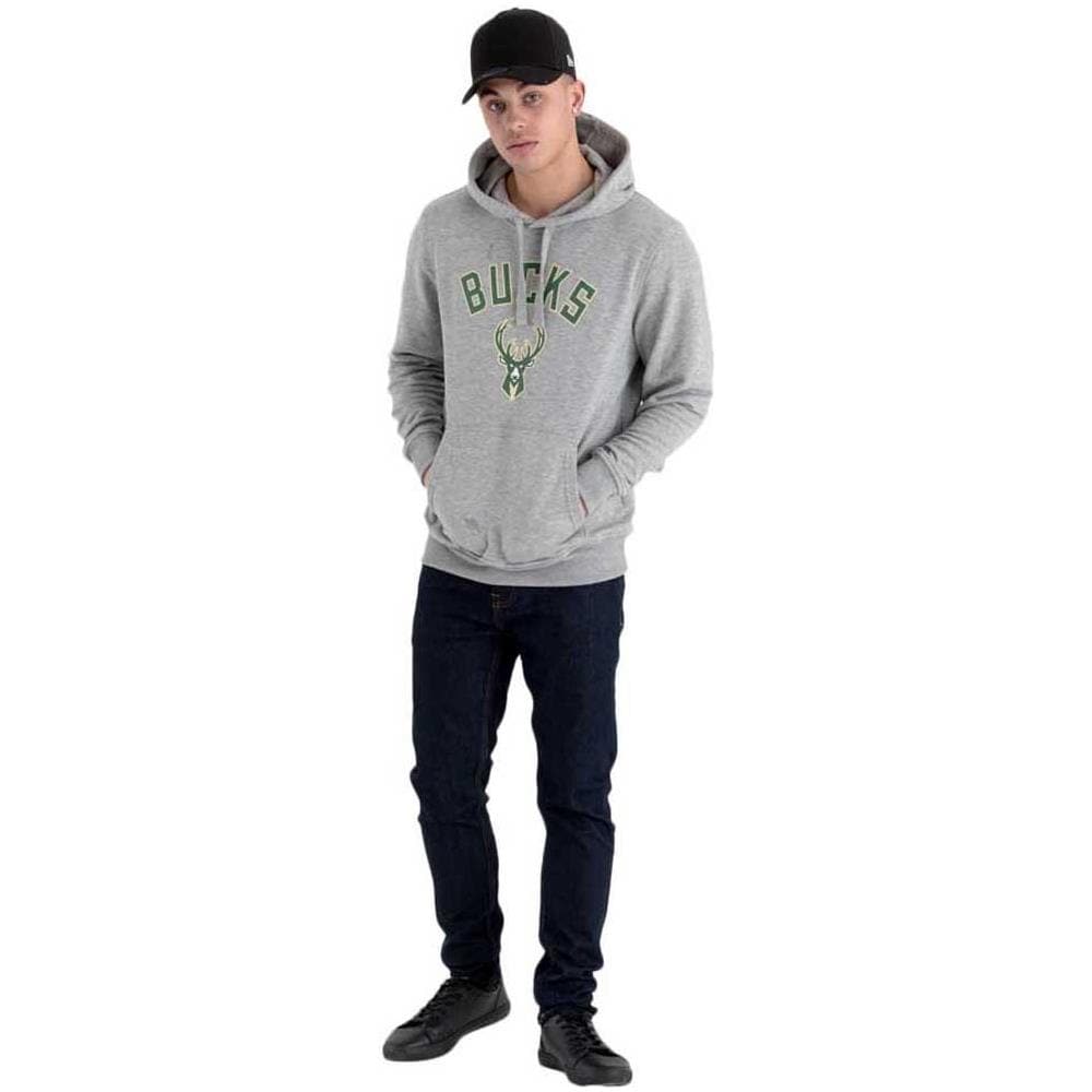 Felpe Team Logo Po Hoody Milwaukee Bucks Abbigliamento Uomo L - Foto 3