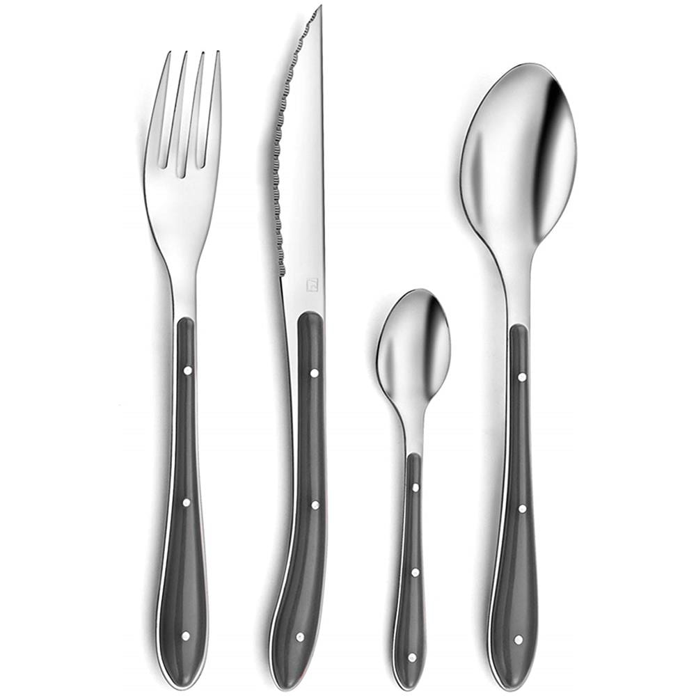 5611 Bistro Servizio Posate, Acciaio Inossidabile, Grigio, 9 X 9 X 23.5 Cm, 24 Unità - Foto 1